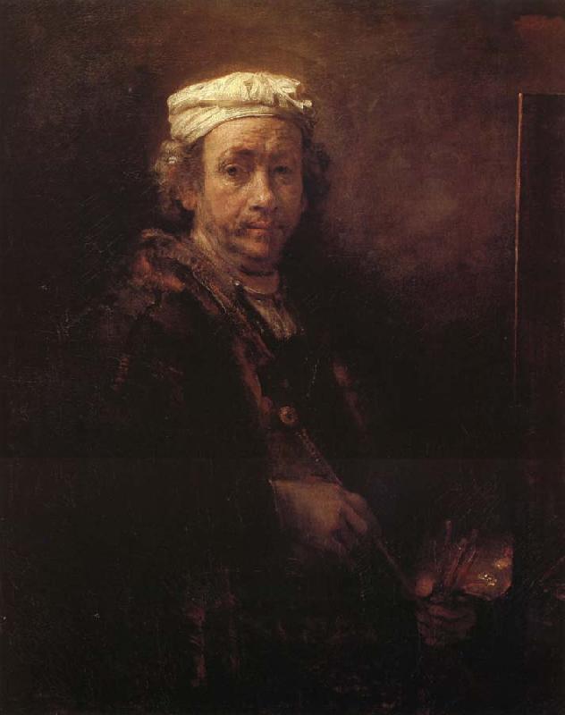 Rembrandt van rijn Autoportrait au chevalet